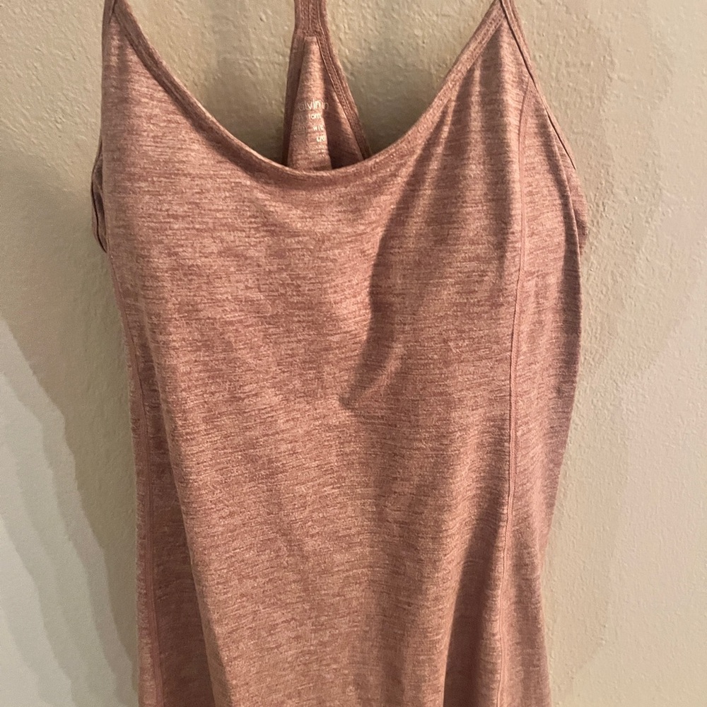 Calvin Klein Performance Heathered Pink Camisole - Picture 2 of 4
